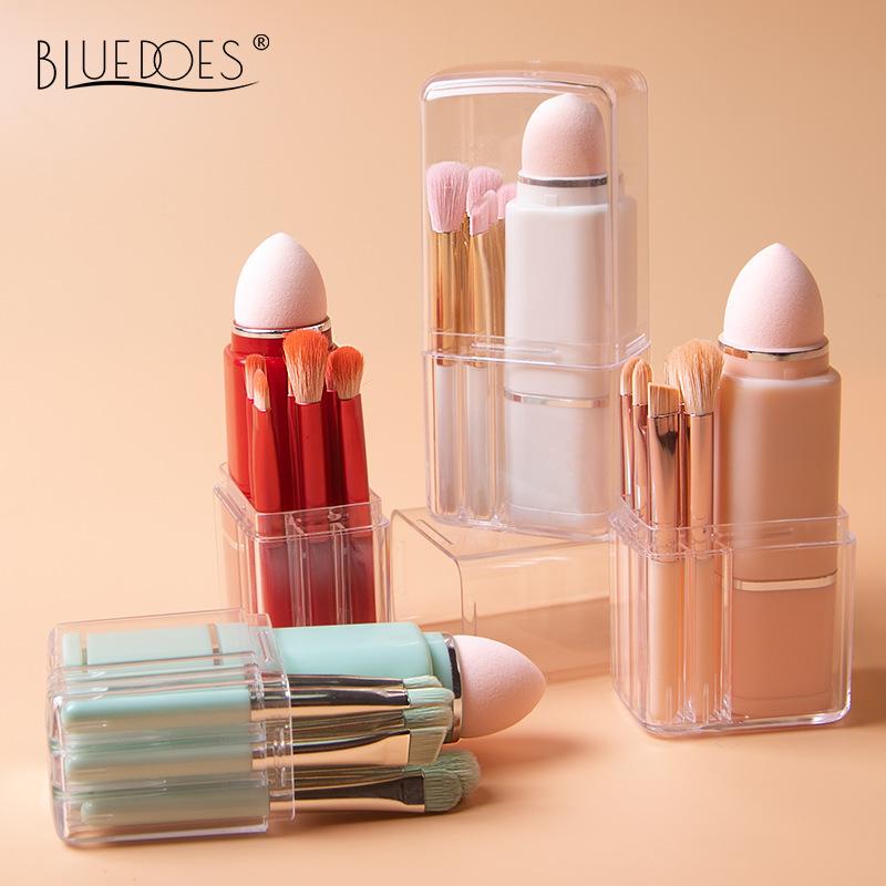 メイクブラシ 8本セット 携帯用 スライド式 アイシャドウブラシ フェイスブラシ コンシーラーブラシ パウダーブラシ コスメブラシ 伸縮式 メイク道具