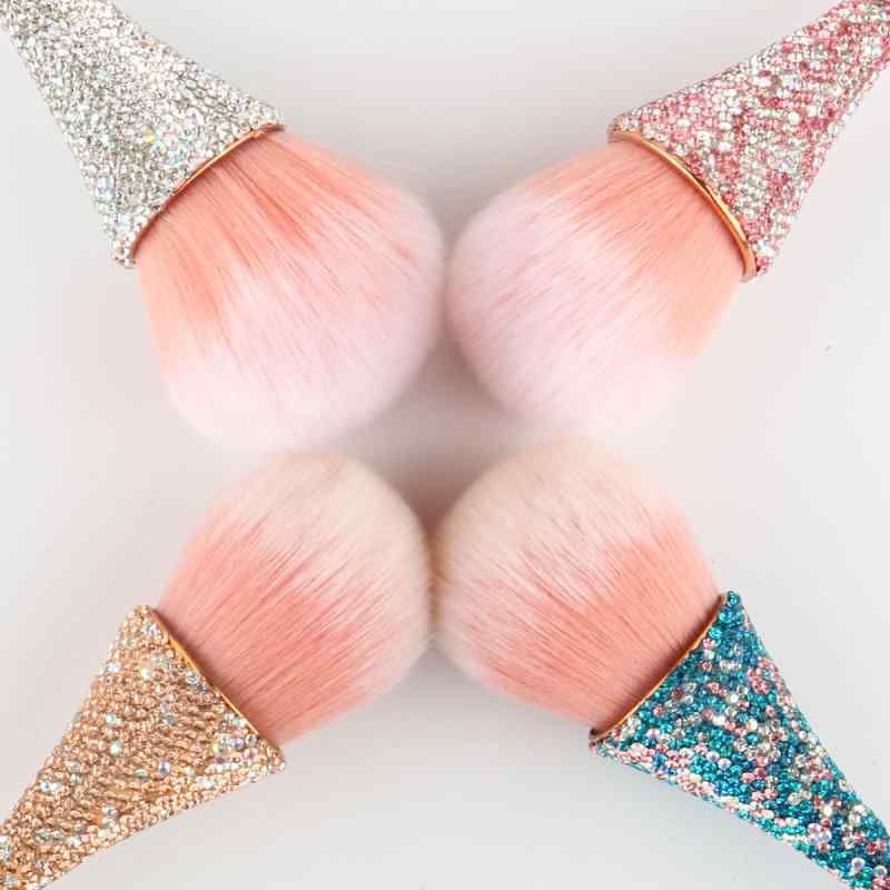 メイクブラシ パウダーブラシ チークブラシ ネイルダストブラシ 初心者 メイク道具 化粧ブラシ 長柄 散粉ブラシ 満点 ジルコニア かわいい 美容ツール2