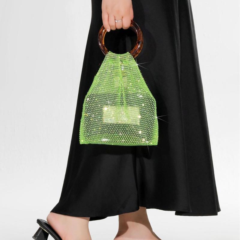 手提げバッグ レディース スマホ 化粧品 収納 バッグ キラキラ ビジュー 携帯便利 ハンドバッグ ミニト..