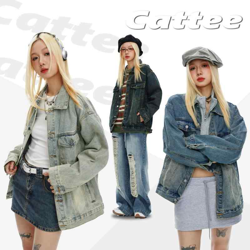 デニムジャケット 男性用 女性用 秋冬 ゆったり ビッグシルエット ウォッシュ加工 カジュアル Gジャン 普段使い