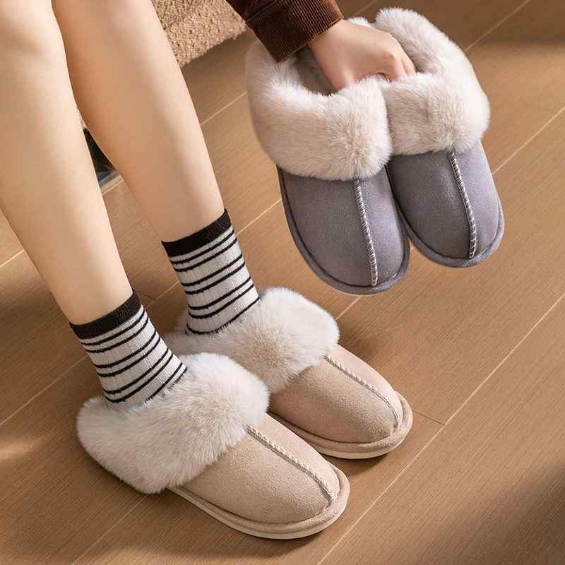 スリッパ 秋冬 滑り止め 厚底 ルームシューズ 暖かい もこもこ かわいい レディース メンズ 室内 履き 軽量 カップル シンプル シューズ 男性用 女性用