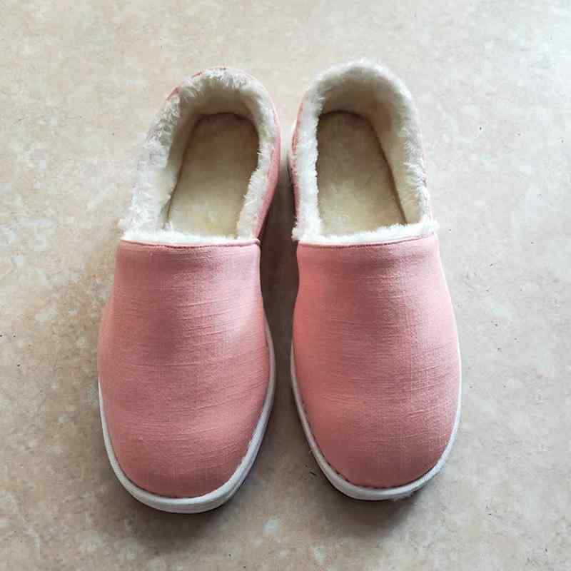 靴 レディース ルームシューズ あったか スリッパ 裏起毛 厚底 滑り止め付き 秋冬 暖かい 冷え対策 室内履き クッション 手作り2