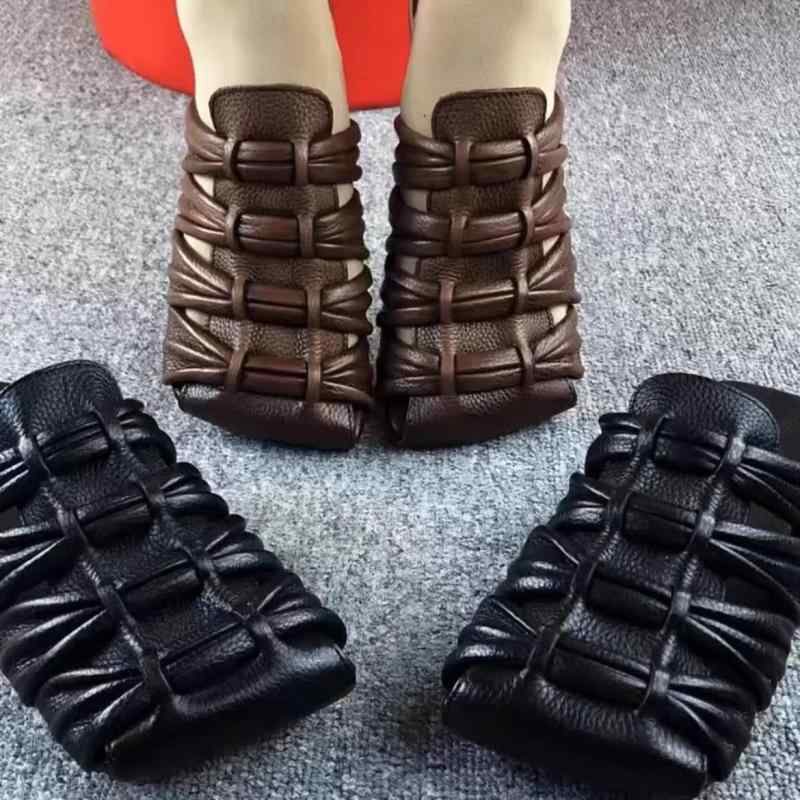 サンダル レディース ぺたんこ 履きやすい 編み込み スリッパ ミュール ローヒール フラット 涼しい 蒸れにくい 滑り止め 柔らかい 歩きやすい 痛くなりにくい かわいい レトロ ヴィンテージ風 おしゃれ つっかけ ソフトレザー サボサンダル