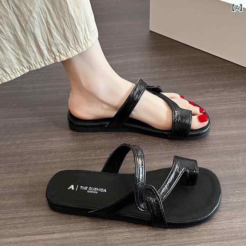 サンダル レディース ビーチサンダル フラット ローマ風 トングサンダル ぺたんこ 歩きやすい かわいい おしゃれ 外履き 滑り止め 普段使い