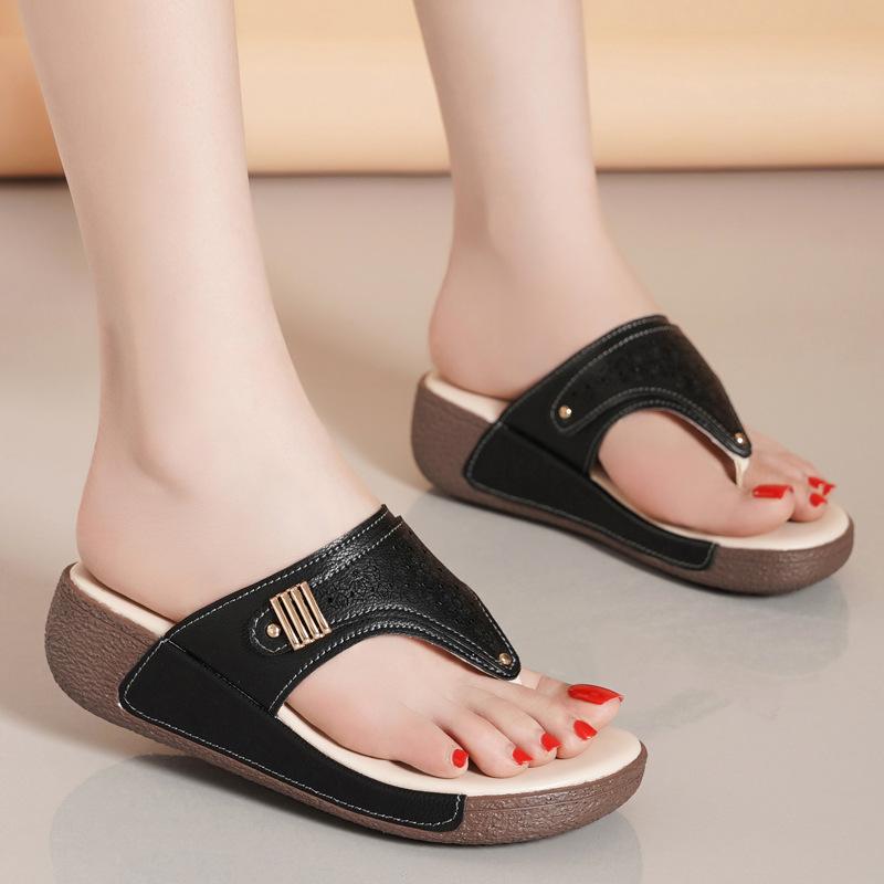 サンダル レディース 大きいサイズ フレンチ 厚底 ビーチ サンダル スカート スリッパ2