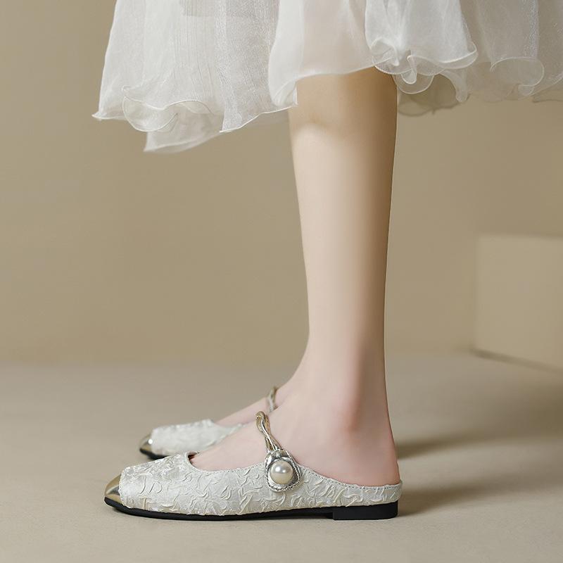 サンダル レディース マリージェーン フラット底 スリッパ 歩きやすい かわいい 新チャイナ風 チャイナシューズ 中華風 春夏2