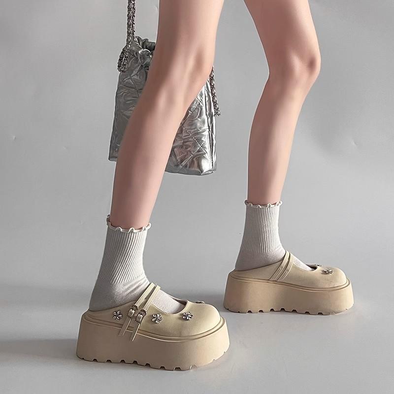 サンダル レディース 厚底 ラインストーン スリッパ 春夏 ブーティーサンダル 外履き 普段使い かわいい 歩きやすい