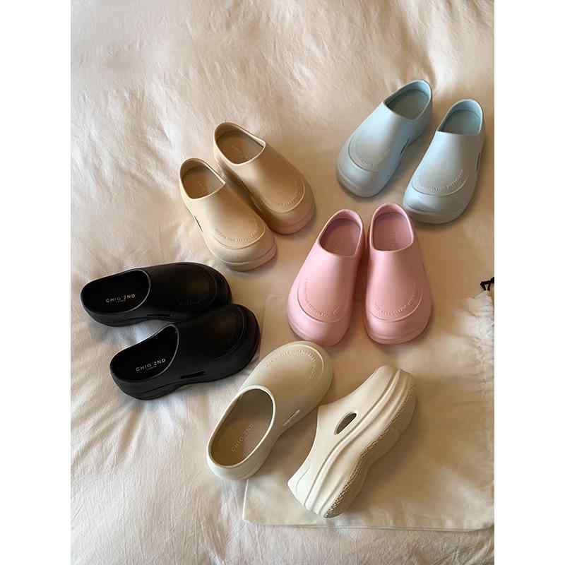 シェフシューズ レディース サンダル 厚底 スリッパ かわいい 外履き 快適 蒸れにくい 通気性