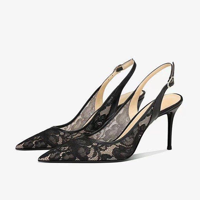 サンダル レディース ハイヒール 細ヒール ポインテッドトゥ ストラップ チャンキーヒール おしゃれ かわいい きれいめ エレガント 歩きやすい 脱げない 滑り止め 履きやすい チャイナドレス 結婚式 パーティー 二次会 フォーマル