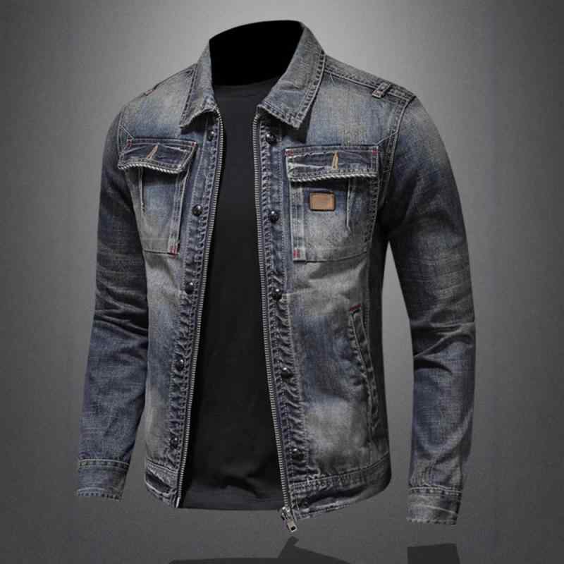 Jacket - ジャケット メンズ 男性用 デニム Gジャン スリム タイト 秋冬 アウター ブルゾン ジャンパー カジュアル アメカジ レトロ ヴィンテージ かっこいい