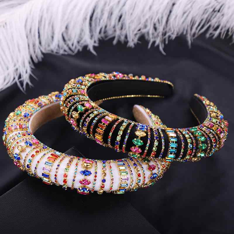 ヘアアクセサリー レディース 極厚 キラキラ 豪華 ヘッドバンド フルジルコン ランウェイ ストリート