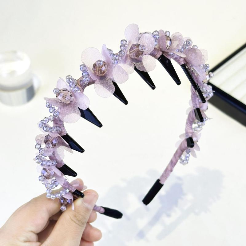 ヘアアクセサリー レディース 高見え クリスタル カチューシャ おしゃれ 滑り止め 豪華感 髪飾り 前髪固定