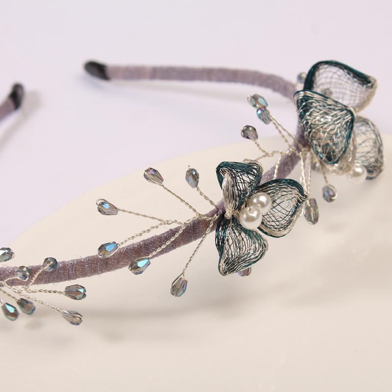 ヘアアクセサリー レディース ブライダル 森ガール ヘッドドレス ヘアクリップ ヘアバンド 髪飾り ウェ..