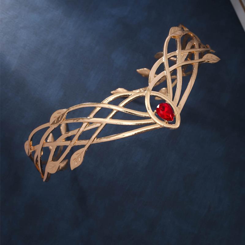 ヘアアクセサリー レディース 合金 二次元 ドリル 髪飾り コスプレ 女神 リーフ 葉っぱ モチーフ ヘッドドレス