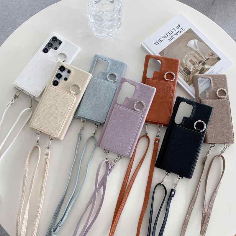 乐天商城 - スマホケース レディース Galaxy S24 Ultra S23 S22 S21 兼用 ミラー付き カード収納 リッチレザー風 保護ケース かわいい