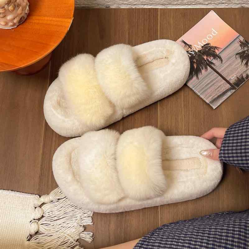 サンダル レディース 秋冬 ファー 厚底 フラット あったか モコモコ 外履き かわいい 普段使い ルームシューズ 婦人靴 女性