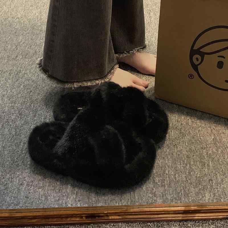 サンダル レディース 秋冬 ファー 厚底 豪華感 ルームシューズ スリッパ あったか かわいい おしゃれ