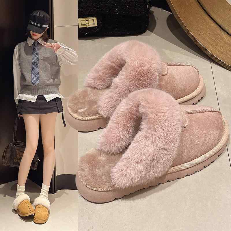 ルームシューズ レディース 秋冬 韓国 フラット もこもこ スリッパ かわいい シンプル 歩きやすい 履きやすい 暖かい 防寒 冷え対策 室内履き 普段使い デイリー2