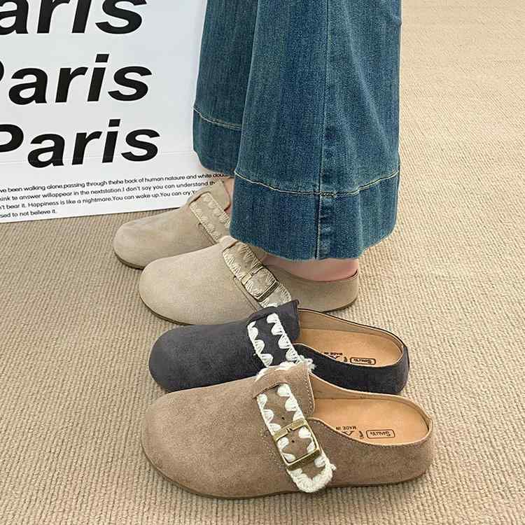 サンダル レディース 夏 ミュール フェアリースタイル スカート合わせ スリッパ フラット 普段使い かわいい 歩きやすい コンフォート2