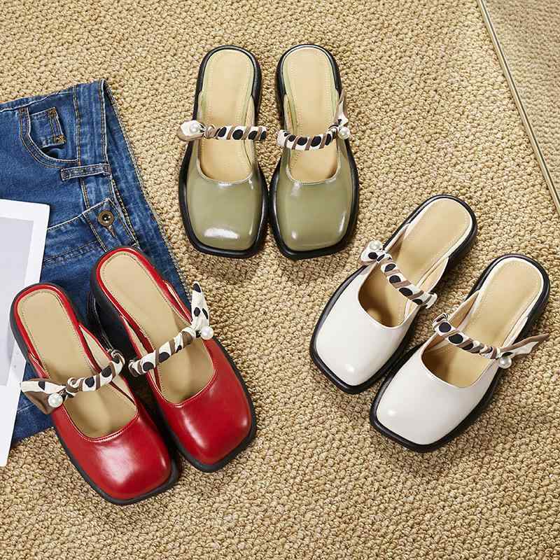 サンダル レディース 厚底 ミュール スリッパ カジュアル つっかけ 普段使い リゾート 法式2