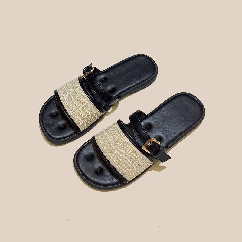 サンダル レディース レトロ 百搭 普段使い 休闲 软底 履き心地が良い 露趾 フラット 外履き