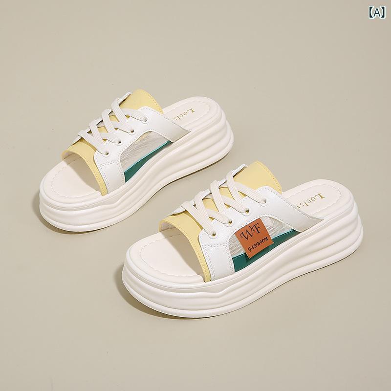 サンダル レディース 春夏 外履き 魚の口 オフィス 普段使い 白 伸縮性(4.0)