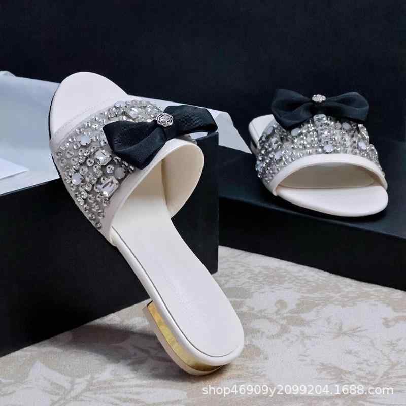 サンダル レディース 涼しい スリッパ 蝶結び ジルコニア フラット 外履き かわいい おしゃれ 春夏