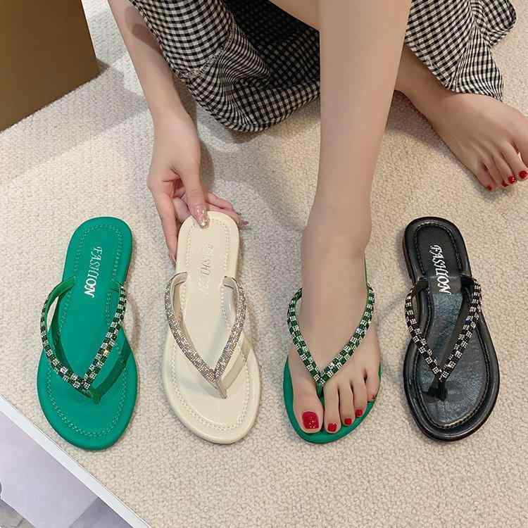 サンダル レディース 大きいサイズ ビジュー ビーチサンダル フラット ぺたんこ 歩きやすい トングサンダル かわいい 普段使い リゾート