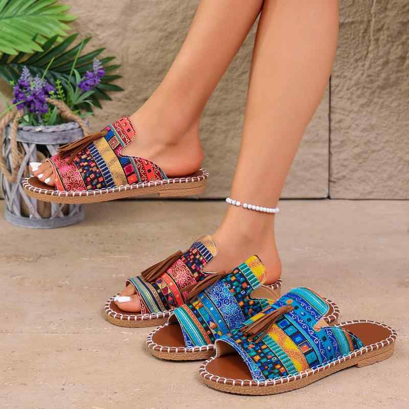サンダル レディース 大きいサイズ ボヘミアン風 フラット ビーチサンダル ビーチ スリッパ ぺたんこ ..