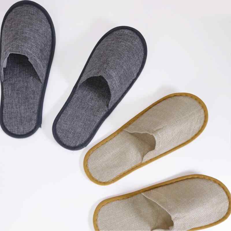 スリッパ 業務用 ホテル レディース メンズ 旅館 ゲスト 室内用 麻 リネン 滑り止め 通気性 快適 エス..