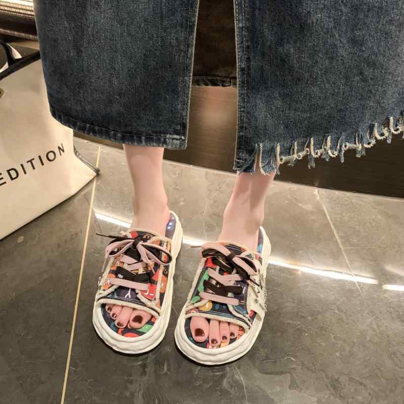 サンダル レディース 厚底 らくちん 普段使い スリッパ 履きやすい 歩きやすい 疲れにくい 落書き カジ..