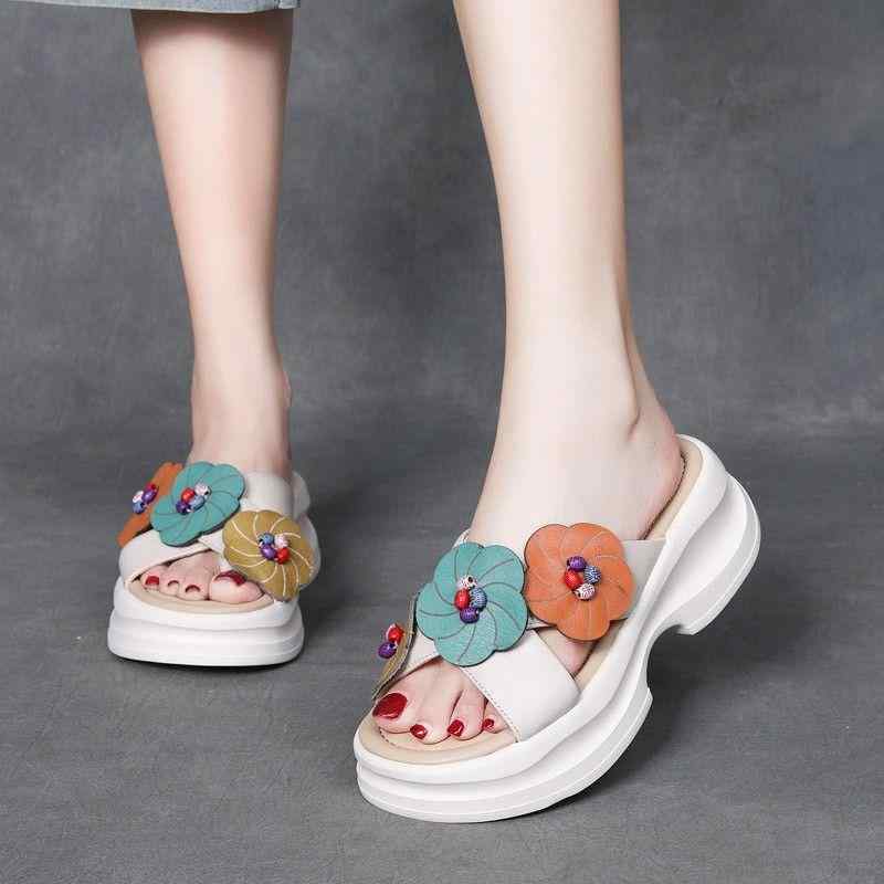 サンダル レディース 花柄 厚底 快適 履きやすい 普段使い 軽量 クッション性 ソフト底 歩きやすい