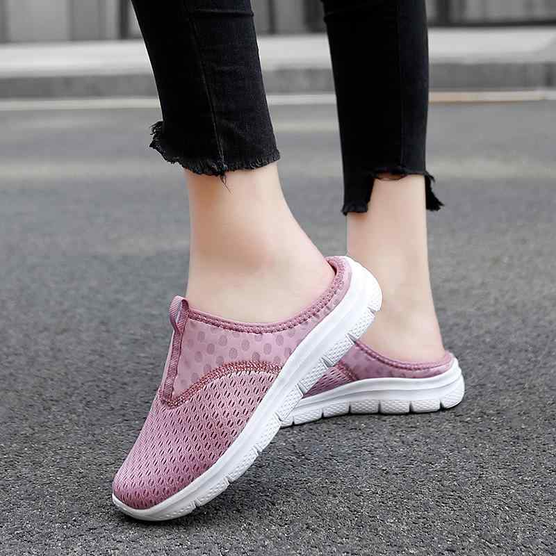 靴 レディース 大きいサイズ 外履き サンダル スリッパ ナースシューズ 厚底 メッシュ 蒸れにくい 通気性 涼しい 疲れにくい 履きやすい 歩きやすい 婦人靴 黒 白