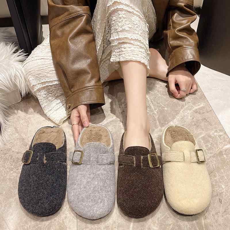 サンダル レディース 厚底 ファー サボ サンダル スリッパ 冬 あったか ボア フラット ローヒール 外履き かわいい 普段使い ルームシューズ 室内履き