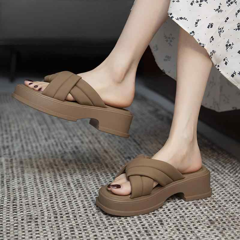 サンダル レディース 厚底 クロス ビーチサンダル サンダル スリッパ カジュアル 女性用 シューズ 婦人靴2