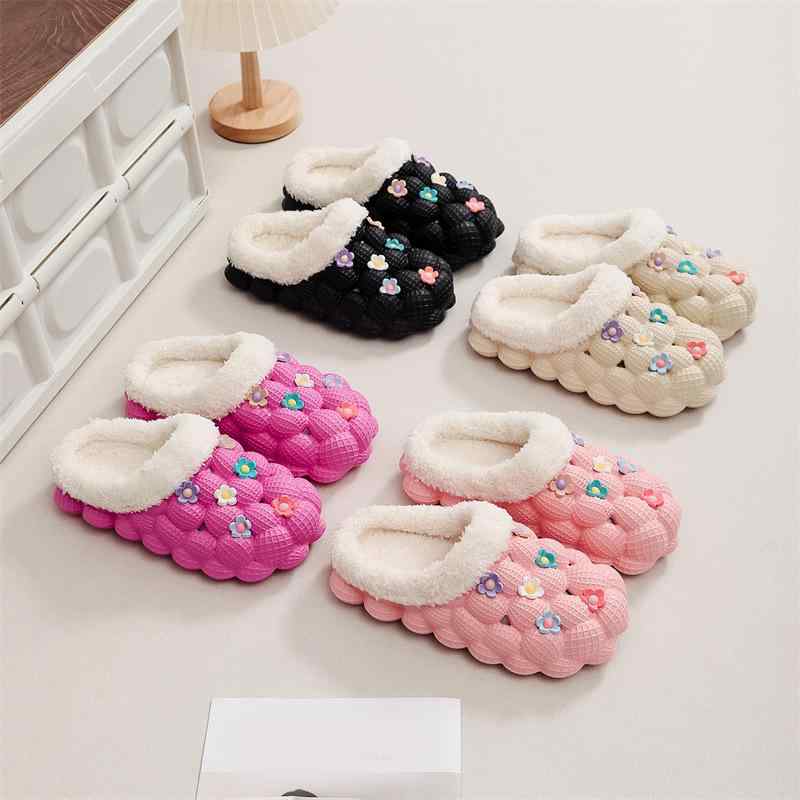 ルームシューズ レディース 秋冬 暖かい 厚底 滑り止め スリッパ かわいい 室内履き カップル あったか もこもこ 防寒