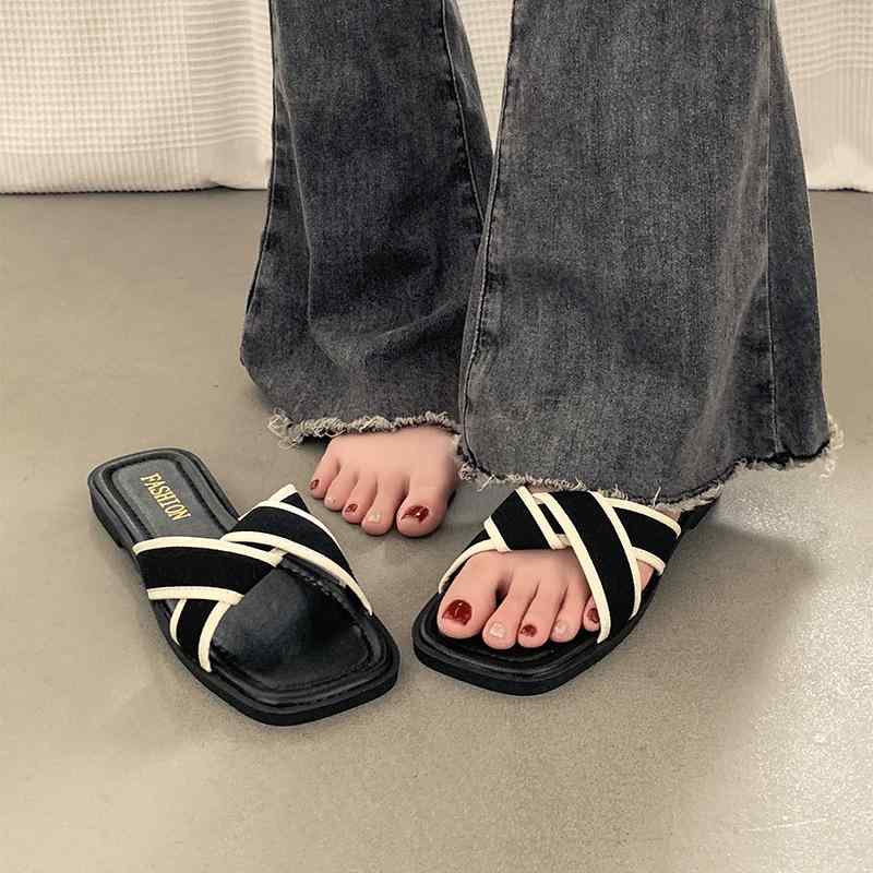 サンダル レディース 春夏 韓国 柔らかい底 ぺたんこ 歩きやすい 滑り止め 履き心地 普段使い