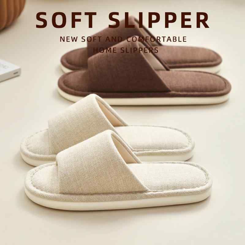 スリッパ レディース 春 室内 亜麻 リネン コットン 無印 木床 豪華感 ルームスリッパ おしゃれ かわいい 軽量 滑り止め 静音 四季