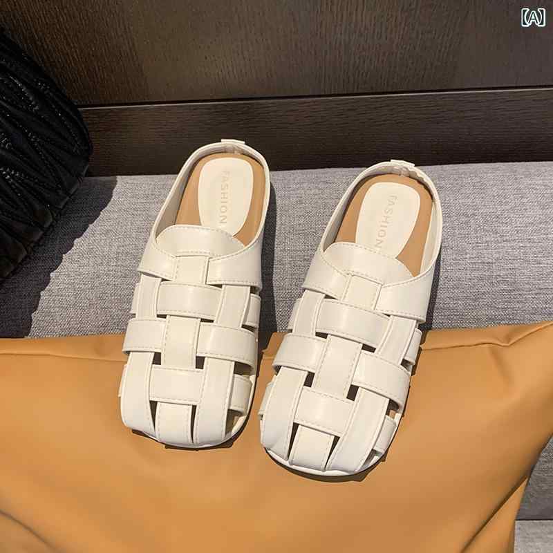 サンダル レディース 豪華感 外履き つっかけ 一足 ミュール バブーシュ フラット 普段使い お洒落 春夏