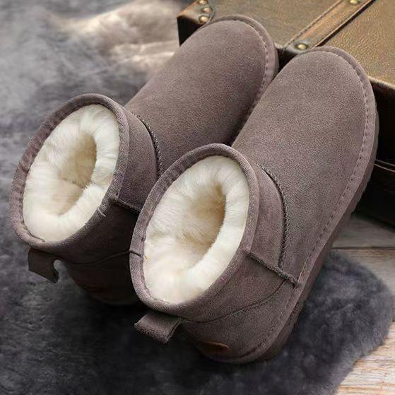 スノーブーツ レディース 秋冬 革 裏起毛 厚底 防寒 撥水 滑り止め カジュアル パンプス スニーカー 歩きやすい 履きやすい 黒