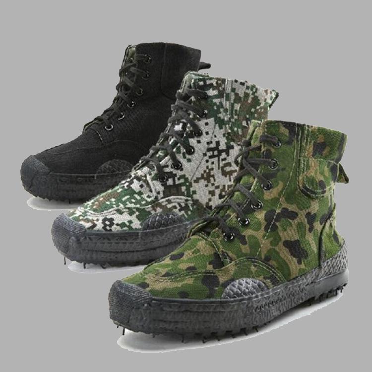 靴 メンズ 迷彩 ハイカット ワーク シューズ 迷彩柄 キャンバス スニーカー トレーニング 作業用 ブラック