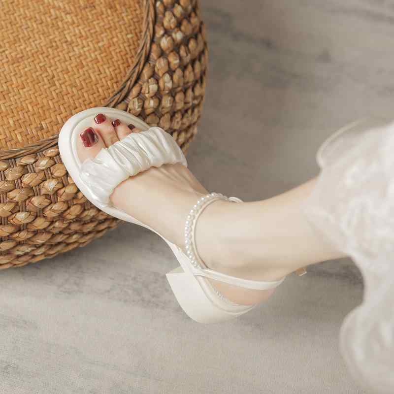 サンダル レディース 春夏 スカート合わせ 太ヒール ハイヒール チャンキーヒール ストラップ フェミニン かわいい 歩きやすい 疲れにくい