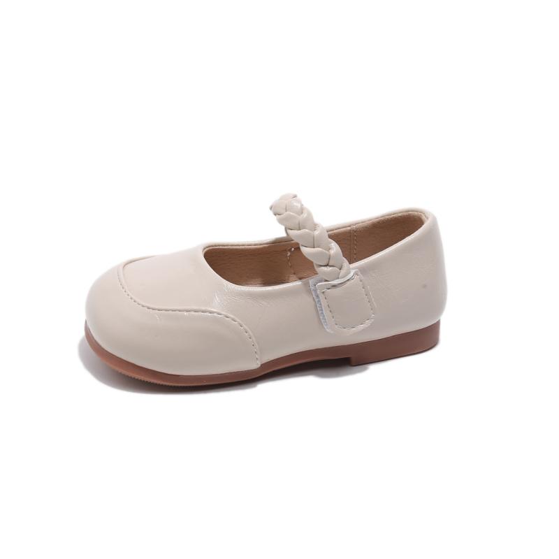 Shoes - 靴 女の子 キッズ フォーマルシューズ ダンスシューズ フラットシューズ 無地 編み込み かわいい おしゃれ 春夏