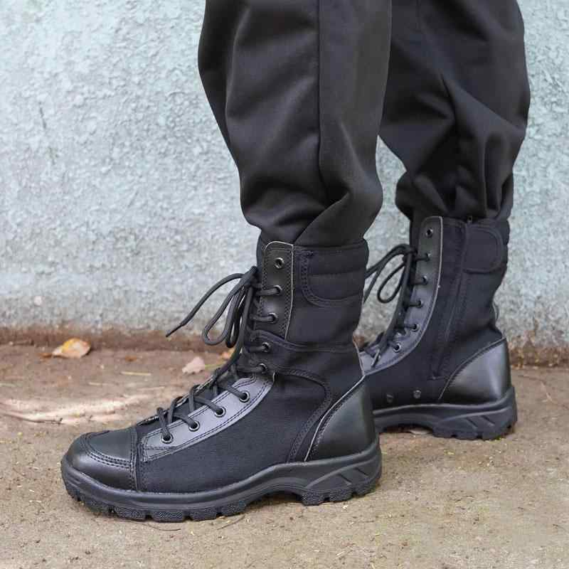 ブーツ メンズ 男性用 キャンバス 通気性 登山靴 ハイカット 軽量 tactical boots 作戦靴 トレーニング