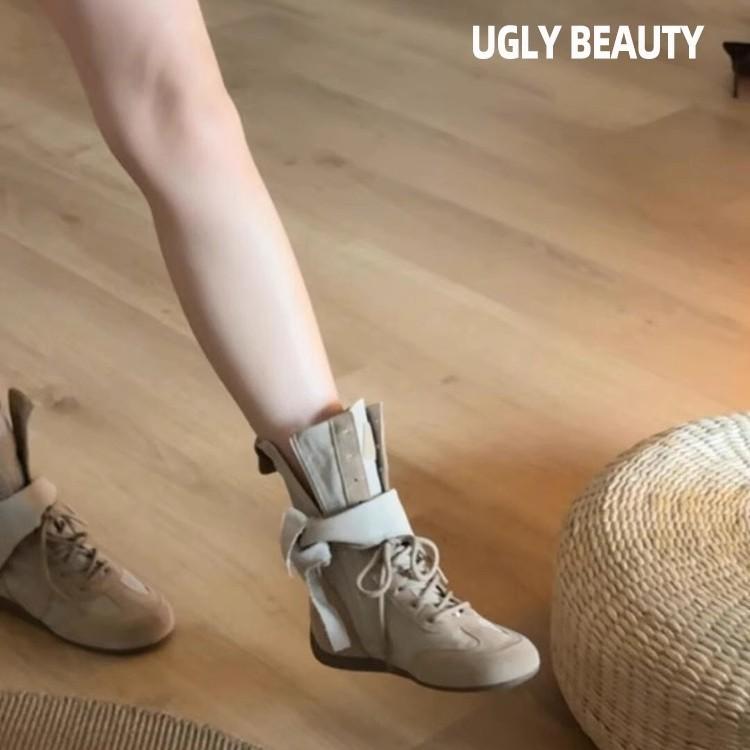 ブーツ レディース 厚底 ショートブーツ 通気性 登山靴 スタイル