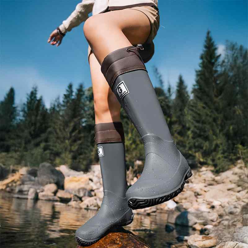 レインブーツ 防水 滑り止め 男女兼用 親子 ペア 折りたたみ 登山 ハイキング 雨靴