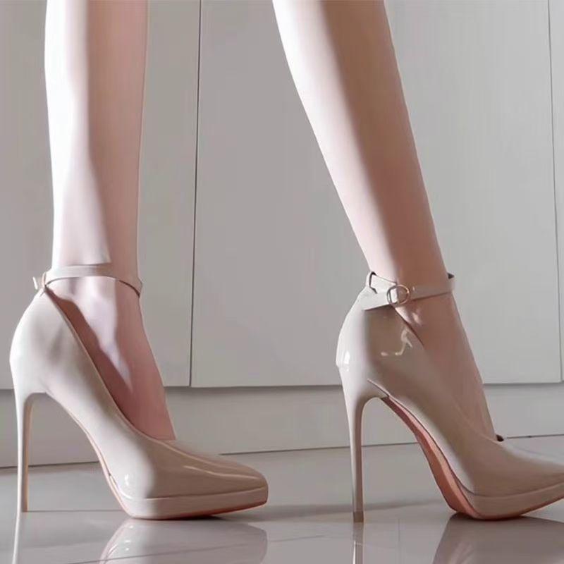 パンプス レディース 防水 ハイヒール ポインテッドトゥ ピンヒール 通勤 仕事用 オフィス 大きいサイズ クッション 衝撃吸収 歩きやすい フォーマル エレガント シンプル 美脚