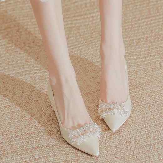 パンプス レディース 太ヒール ウエディング シューズ 豪華感 ブライダル