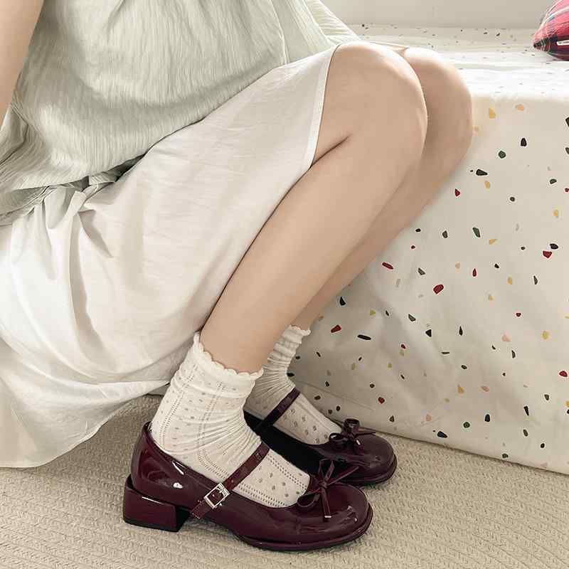 靴 レディース マリージェーン ローヒール チャンキーヒール パンプス ストラップ リボン かわいい 歩きやすい フェミニン カジュアル