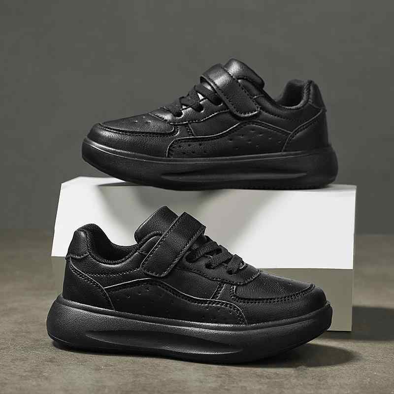 スニーカー 子供 小黒靴 子供 白 運動靴 男の子 小白靴 レザー 小学生 男の子 スニーカー 女の子 白靴